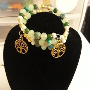 Handmade 2 strand Memory wire bracelet Healing